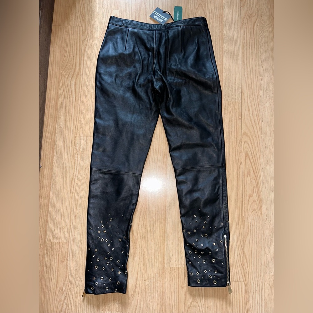 NWT Moschino boutique real leather pants